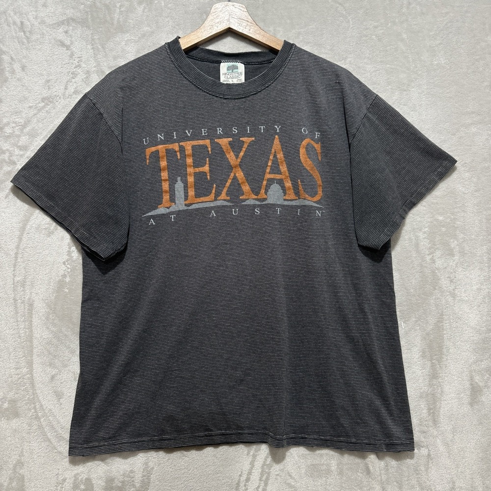 VTG 1992 Kingstree Classic University of Texas Austin Stripe T-shirt USA Made